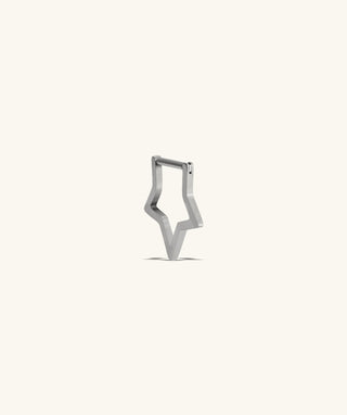 Titanium Simple Star Clicker Hoop - OumoJewelry