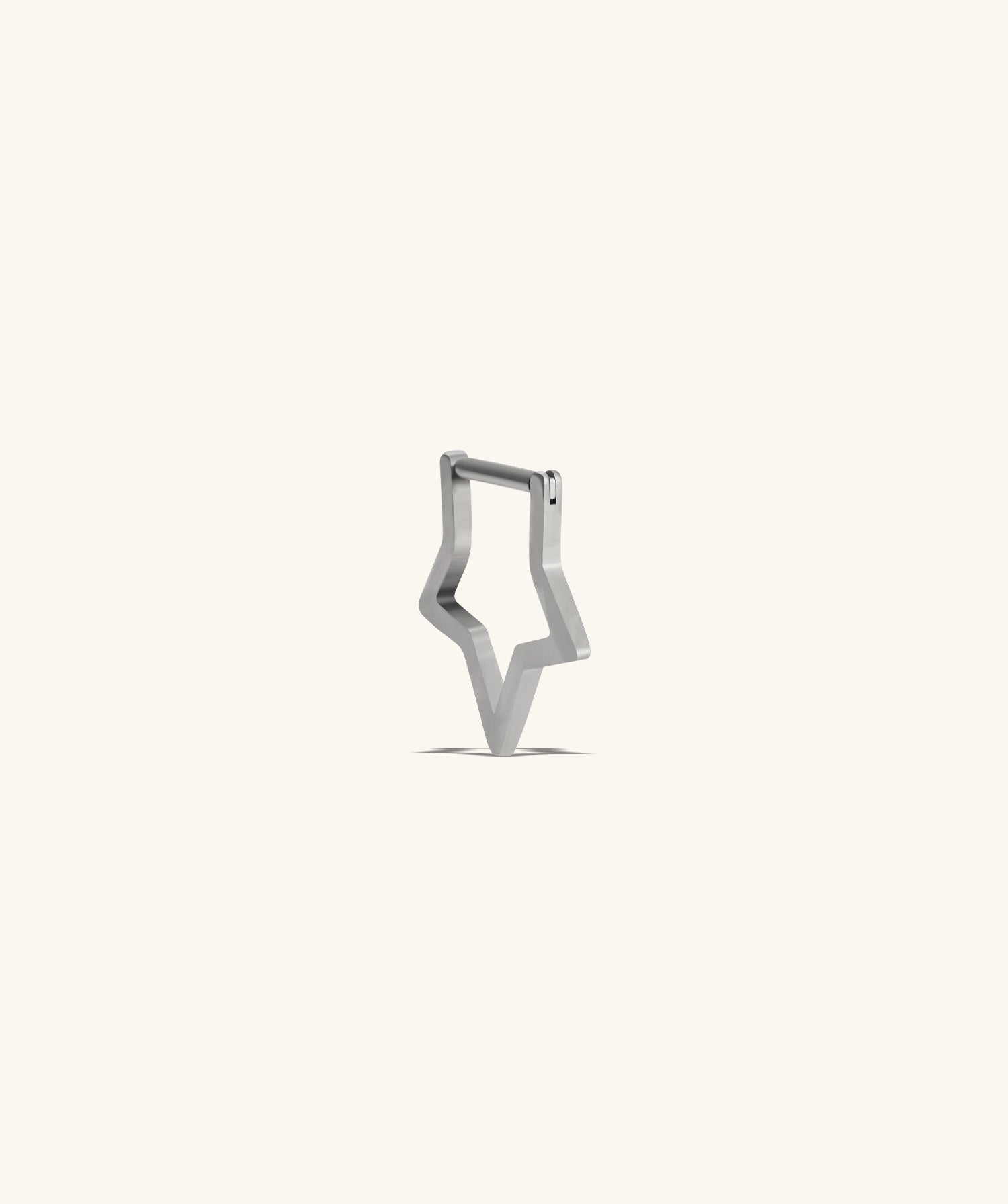 Titanium Simple Star Clicker Hoop