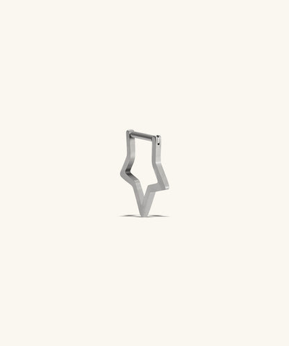 Titanium Simple Star Clicker Hoop