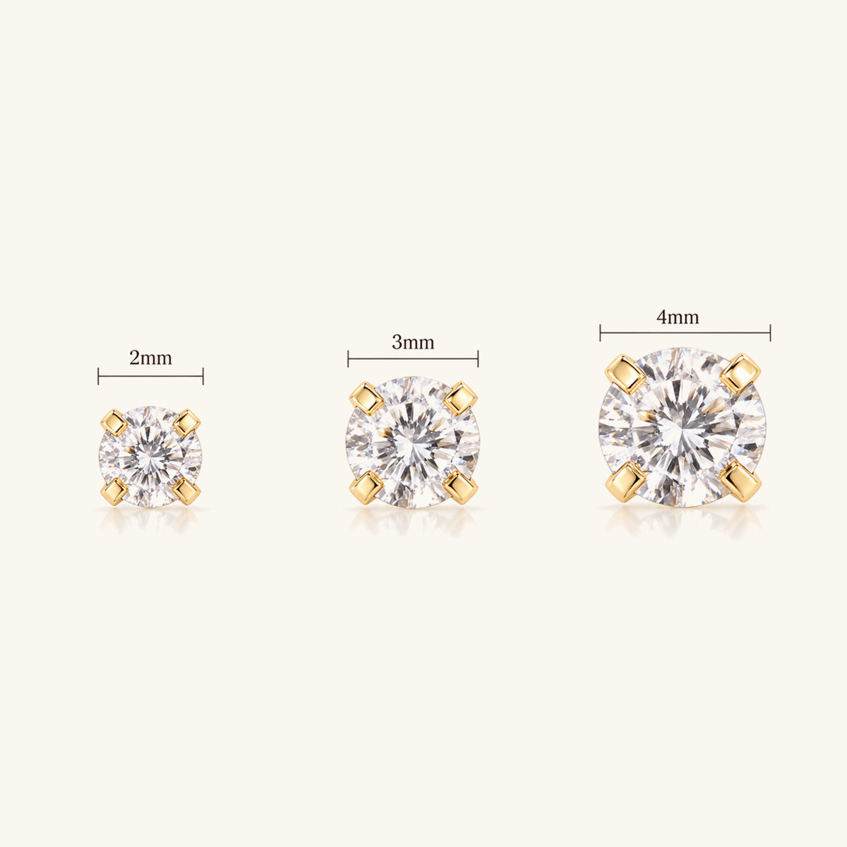 Titanium Round CZ Stud