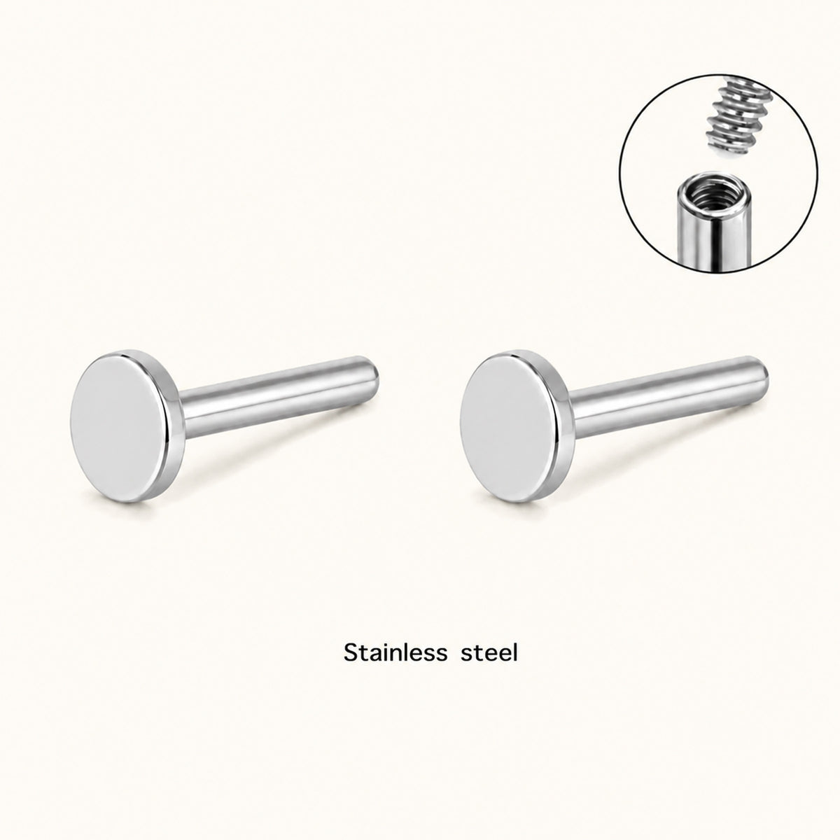 Internal Threaded Flat Back Post (Stainless Steel)