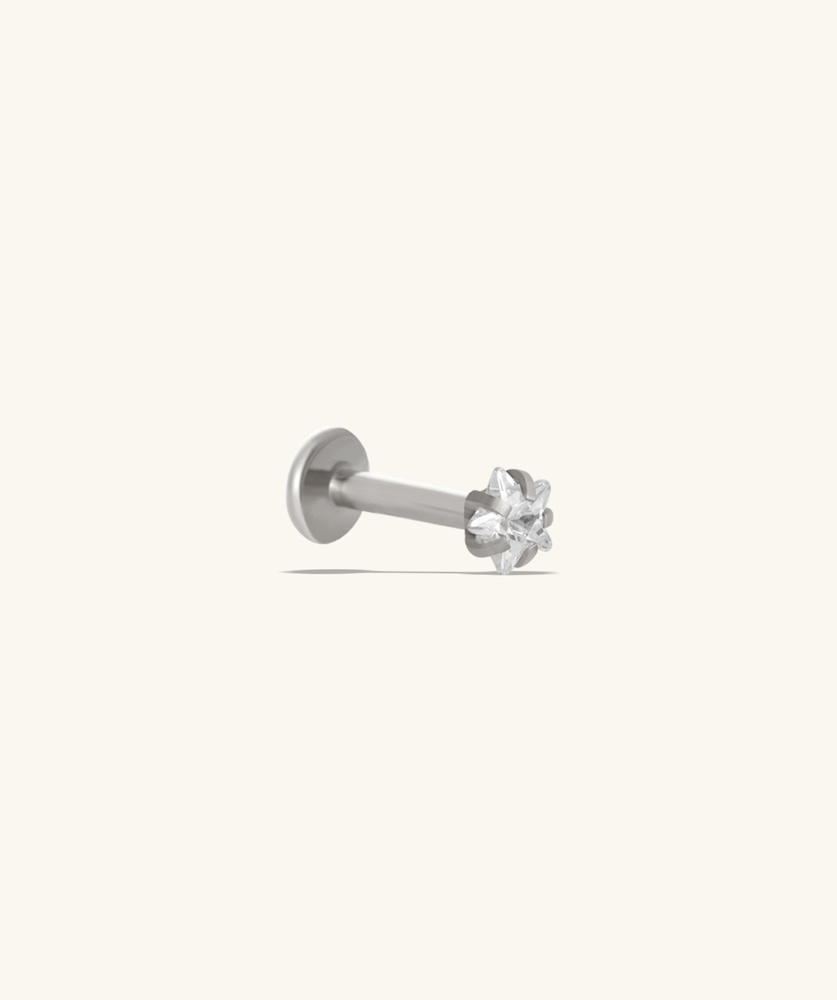 Sparkling Star Flatback Stud - Stainless Steel - Upper Lobe, Helix, Forward Helix - Oumo Jewelry
