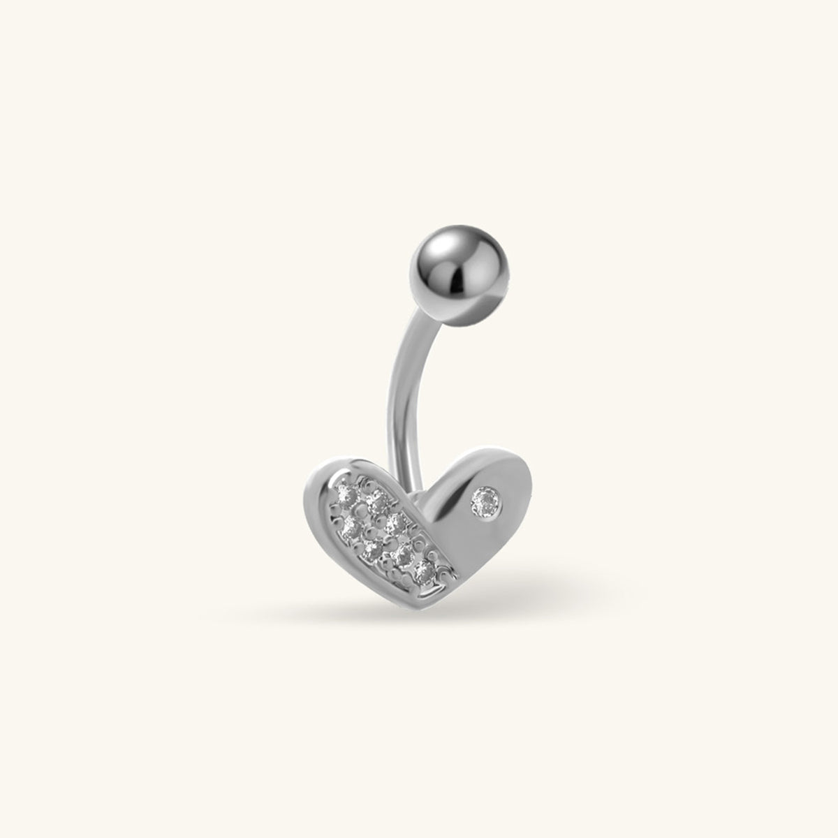 Mirel Heart Belly Ring - Stainless Steel - Navel - Oumo Jewelry