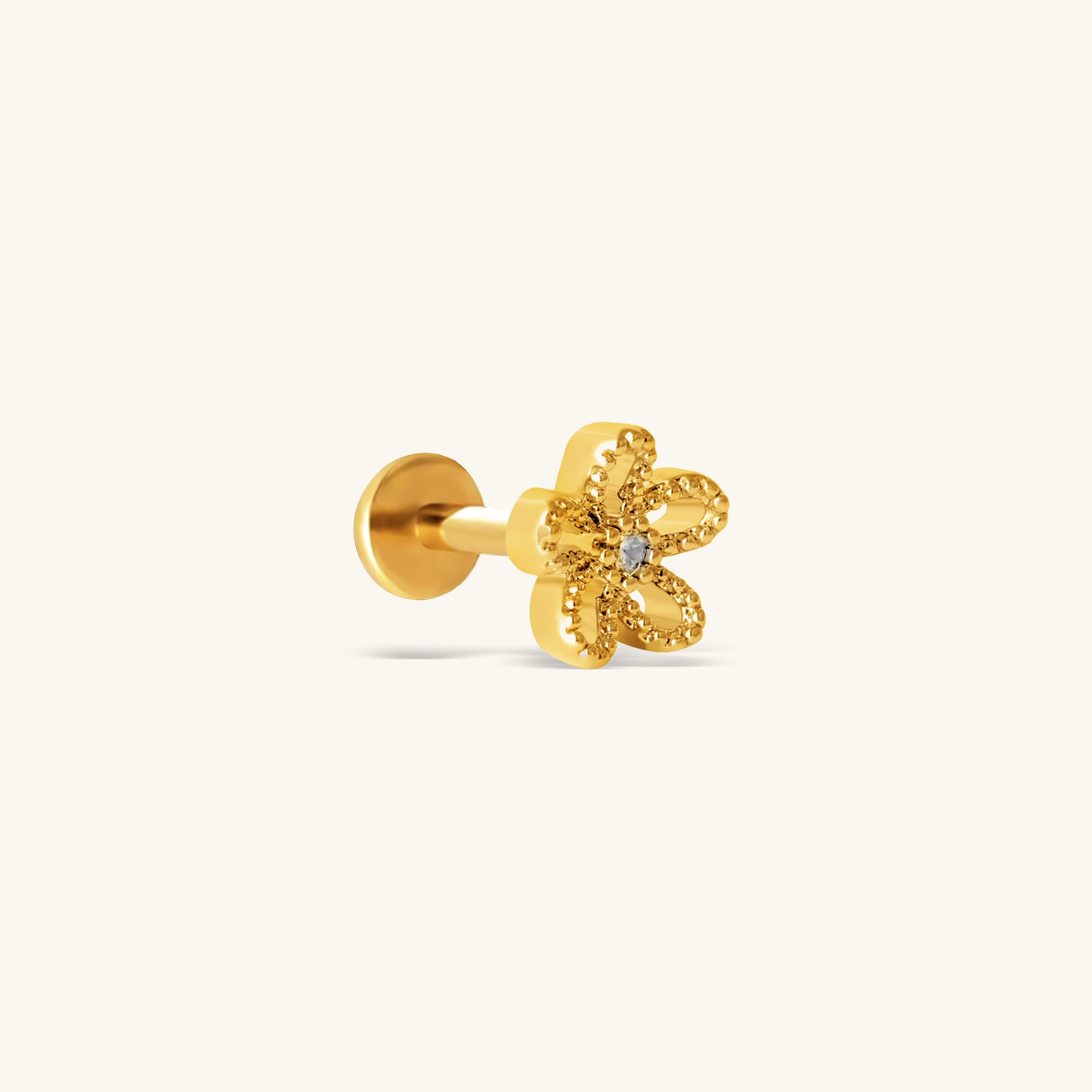 Floral Flatback Stud