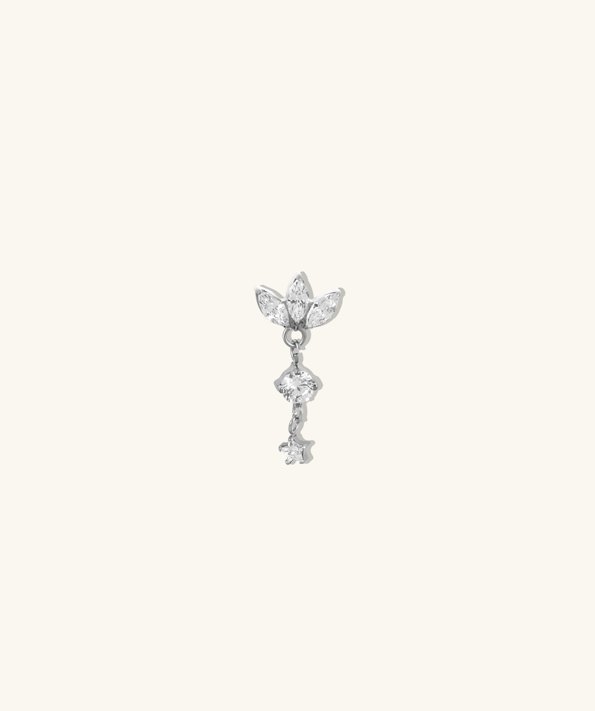 Titanium Riven Stud - Titanium - Helix, Upper Lobe, Flat - Oumo Jewelry