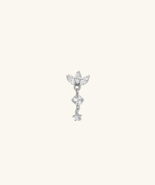Titanium Marquise Double Drop Stud - OumoJewelry