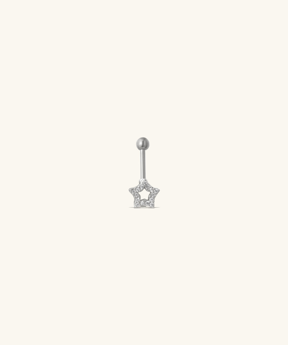 Hollow Star Vertical Helix Stud - Stainless Steel - Vertical Helix - Oumo Jewelry