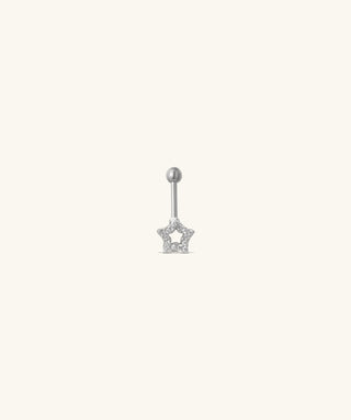 Hollow Star Vertical Helix Stud - OumoJewelry
