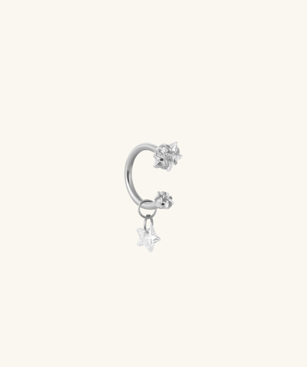 Stella Horseshoe Ring - Stainless Steel & Titanium - Upper Lobe, Helix, Lip - Oumo Jewelry