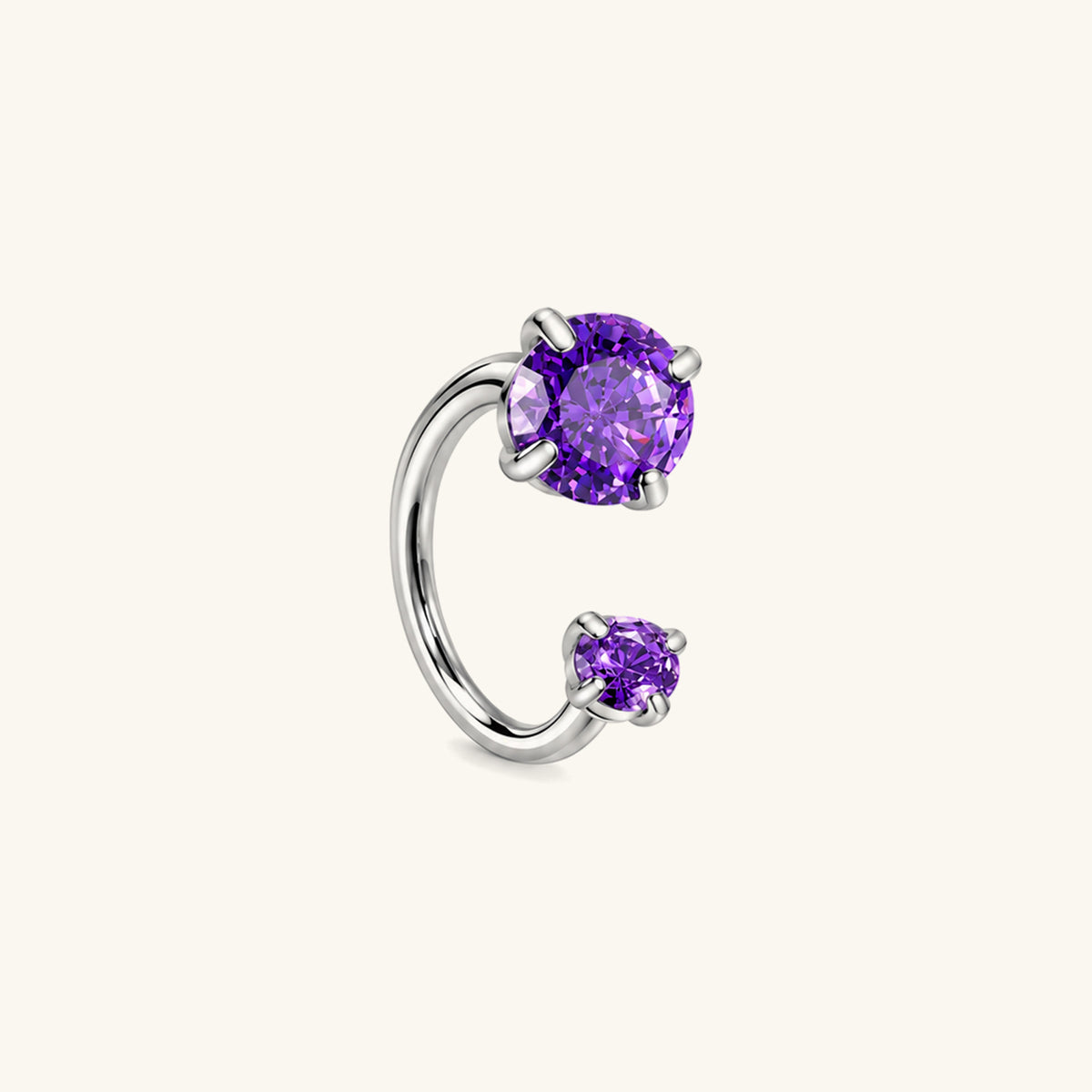 Sparkle Horseshoe Ring - OumoJewelry