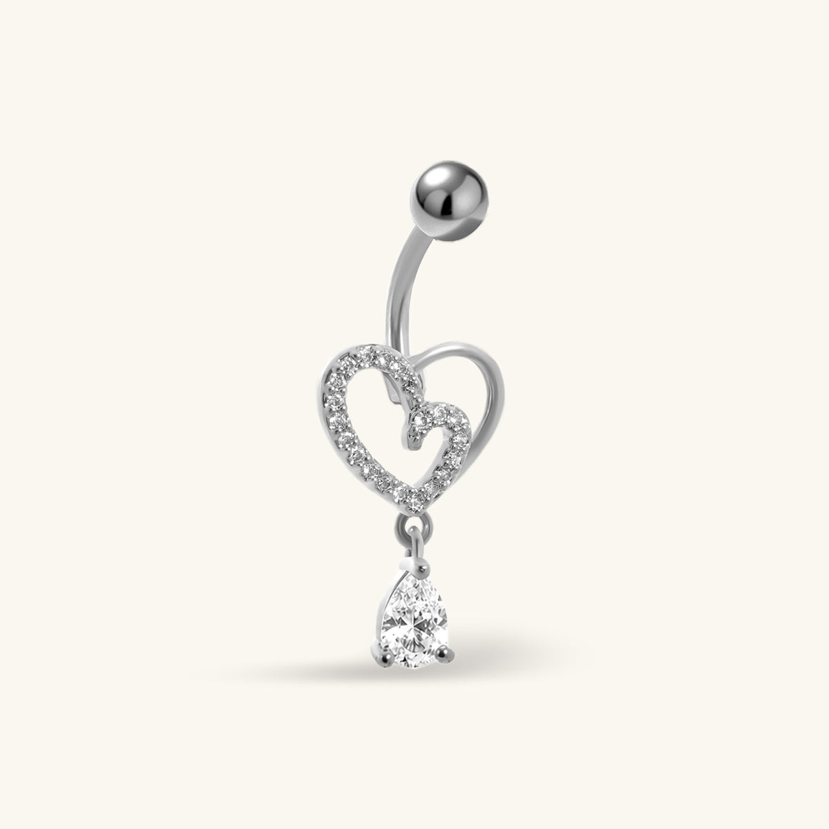 Nadya Heart Belly Ring - Oumo Jewelry