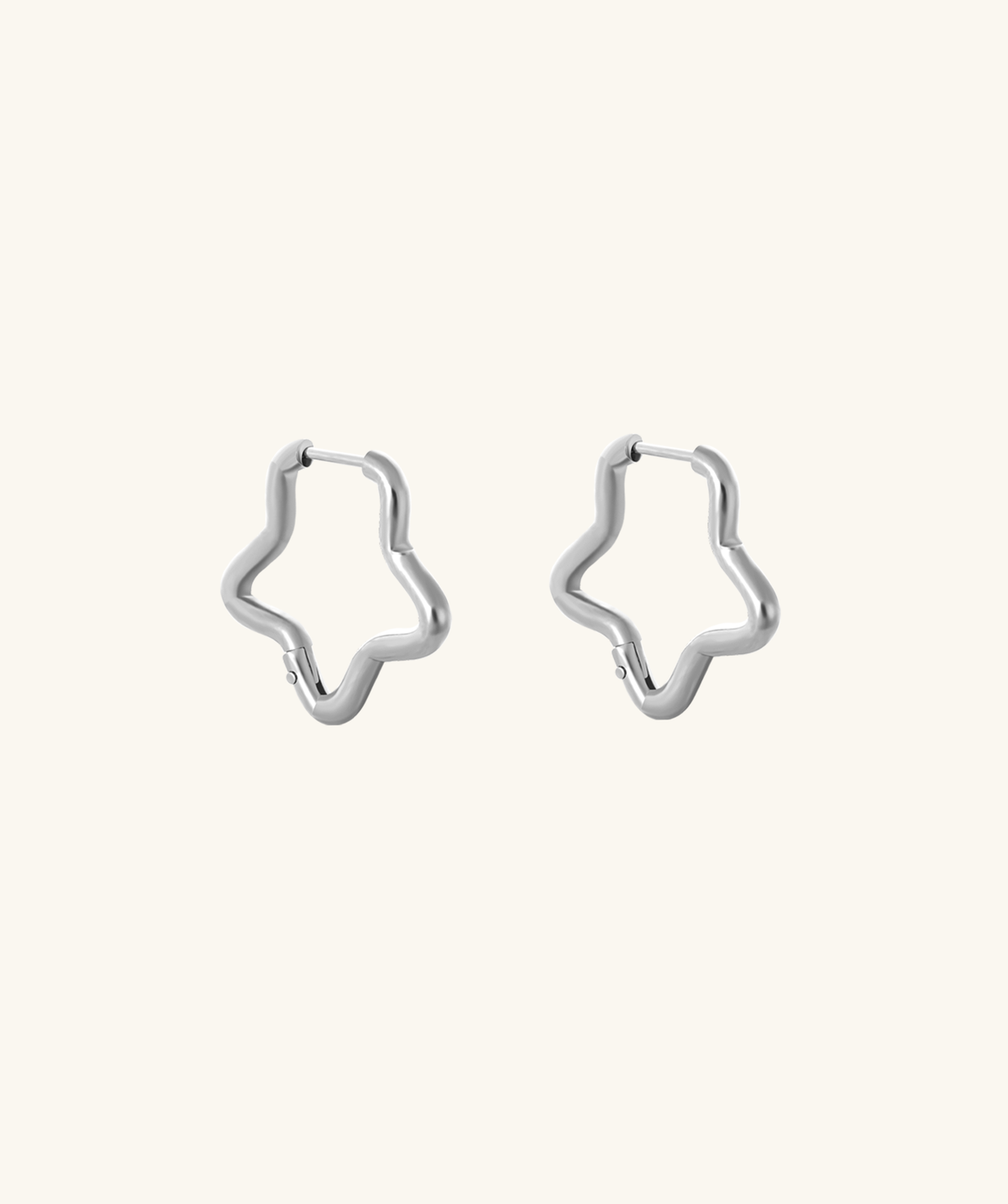 Charm Star Hoops - Stainless Steel - Oumo Jewelry