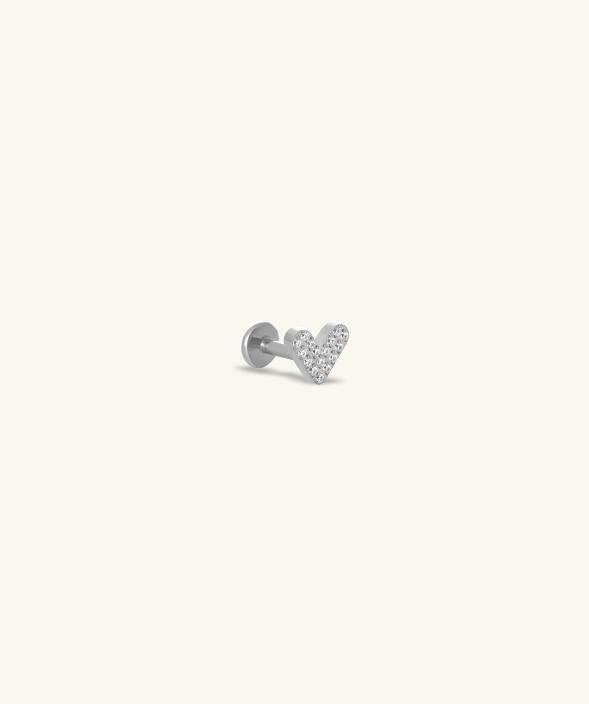 Titanium Vivia Stud - Titanium - Helix, Upper Lobe, Conch - Oumo Jewelry