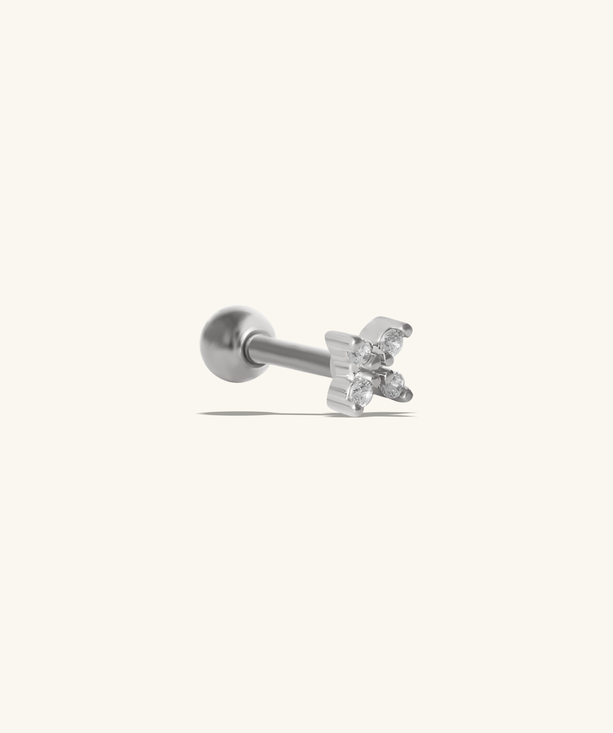 Mini Flower Stud - Stainless Steel - Upper Lobe, Helix, Flat - Oumo Jewelry