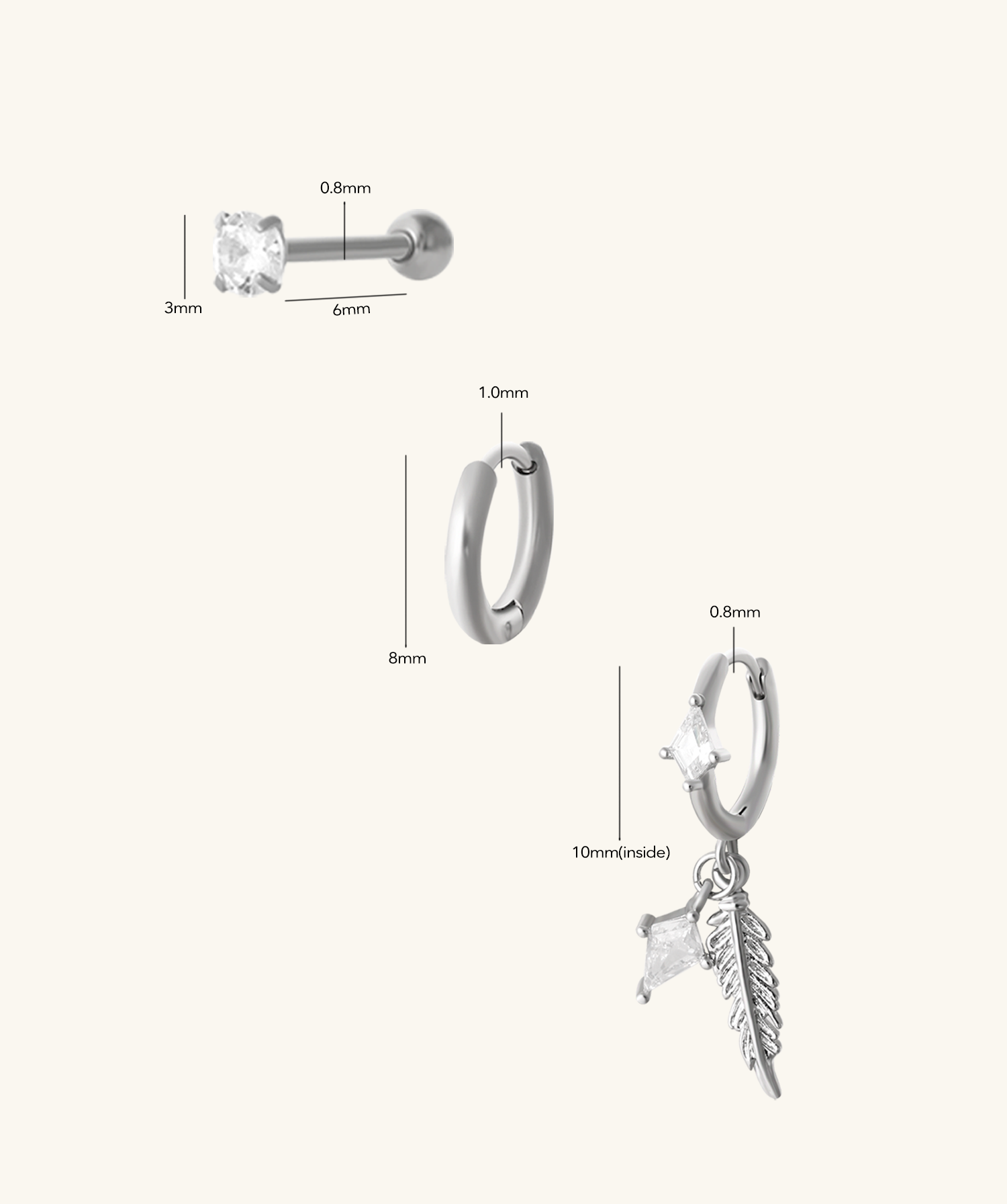 Spooky Cool Set - Brass - Oumo Jewelry