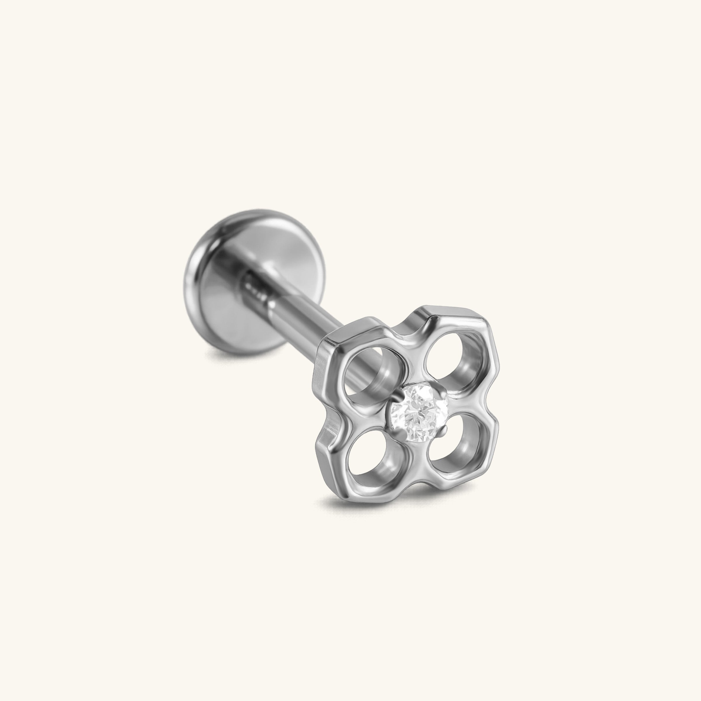 Titanium Zora Flower Stud