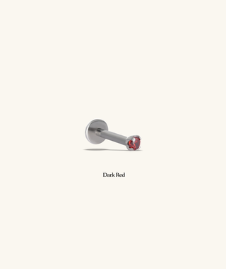 Titanium Charm Gemstones Flatback Stud