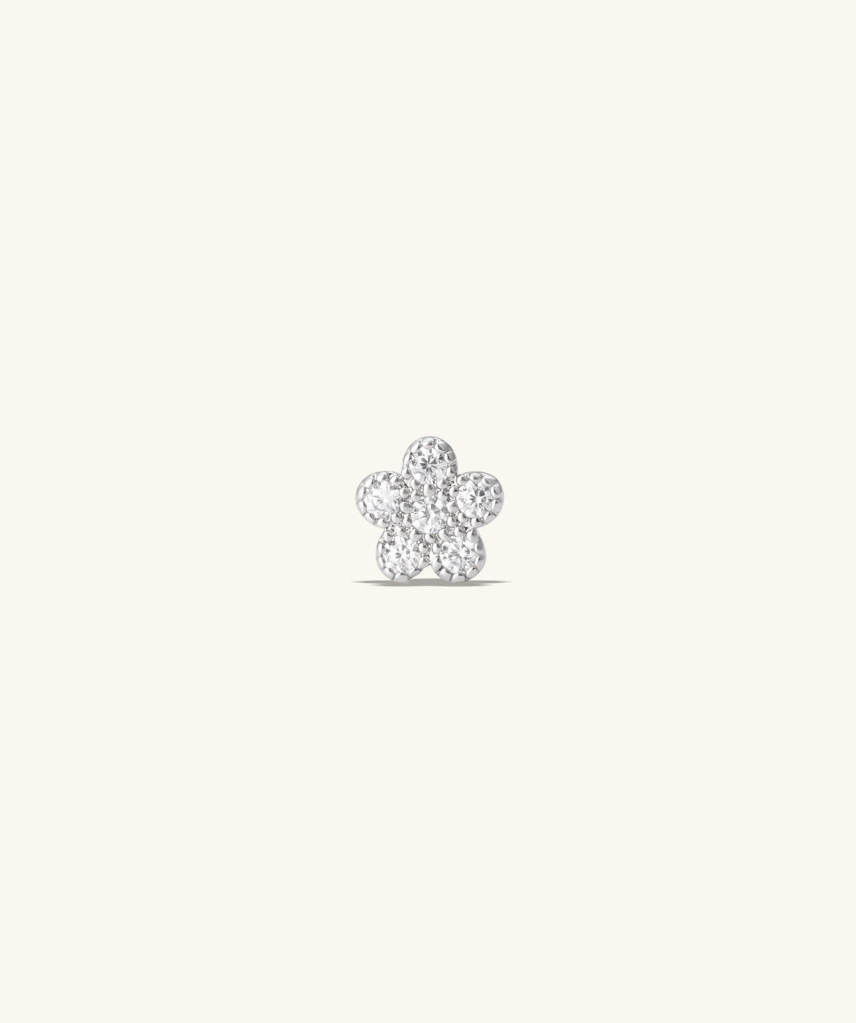 Sparkle Charm Flower Stud - Stainless Steel - Upper Lobe, Helix - Oumo Jewelry