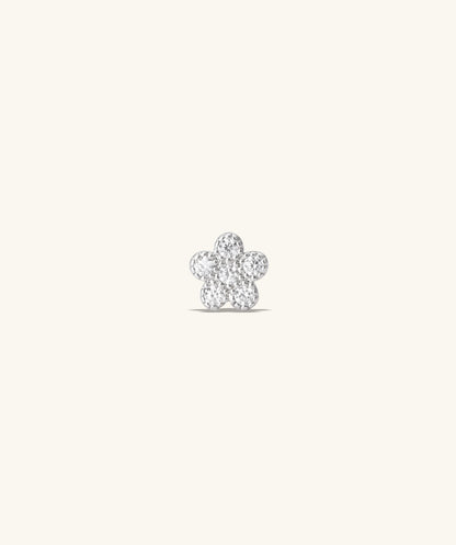 Sparkle Charm Flower Stud