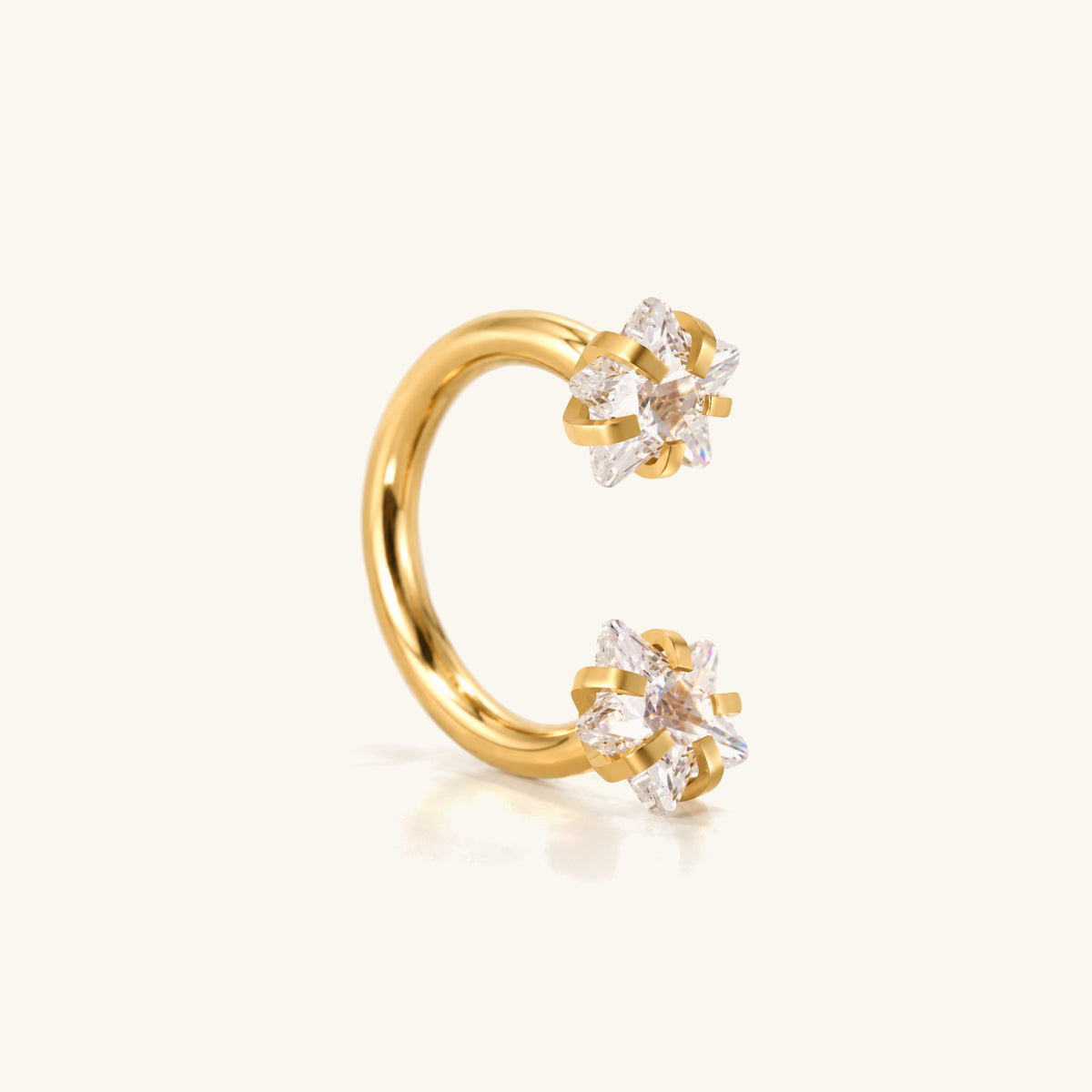 Stars Horseshoe Ring - OumoJewelry