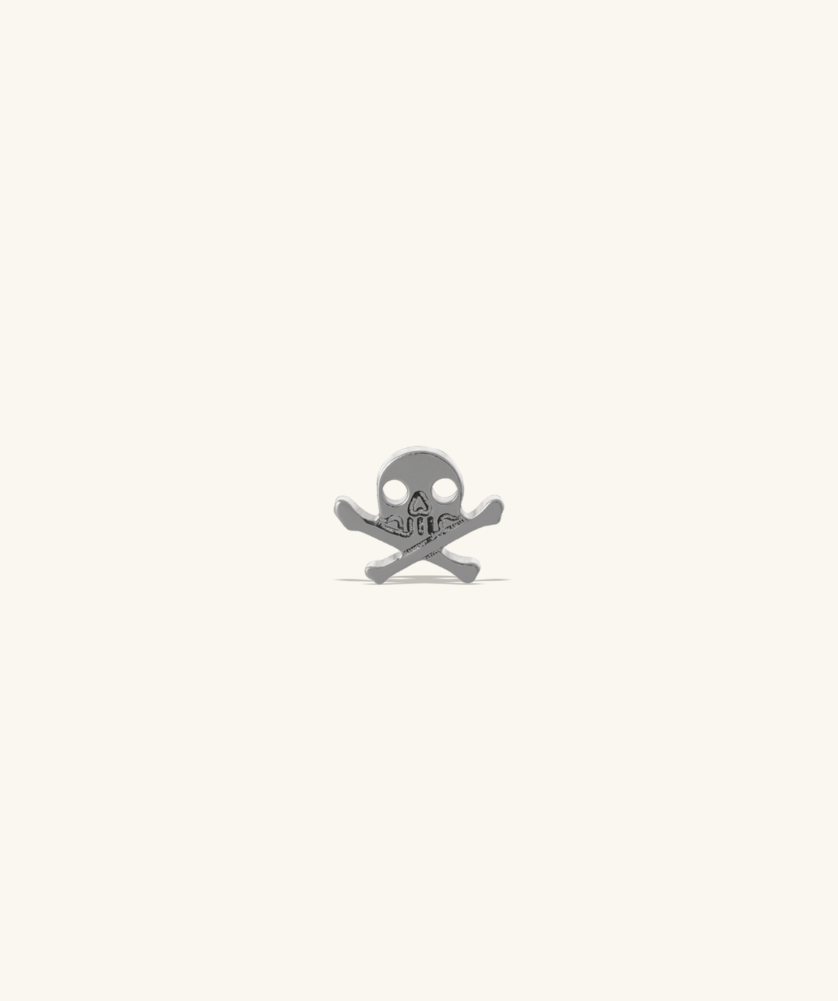 Titanium Skull Flatback Stud - Titanium - Helix, Upper Lobe, Conch - Oumo Jewelry