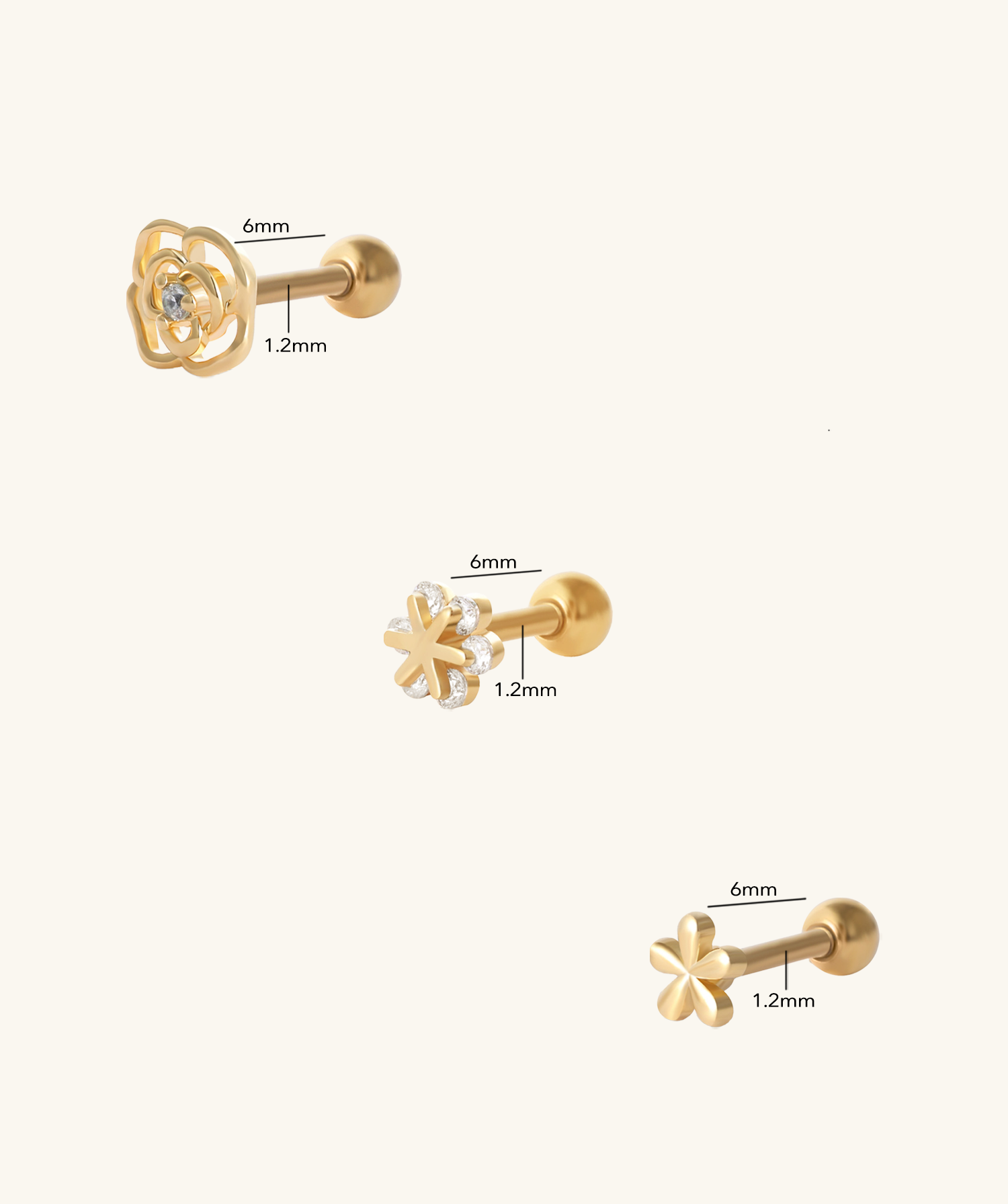 Bloom Flower Earrings Set - OumoJewelry