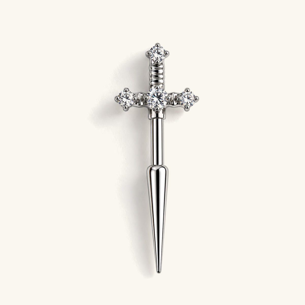 Titanium Dagger Vertical Helix Stud