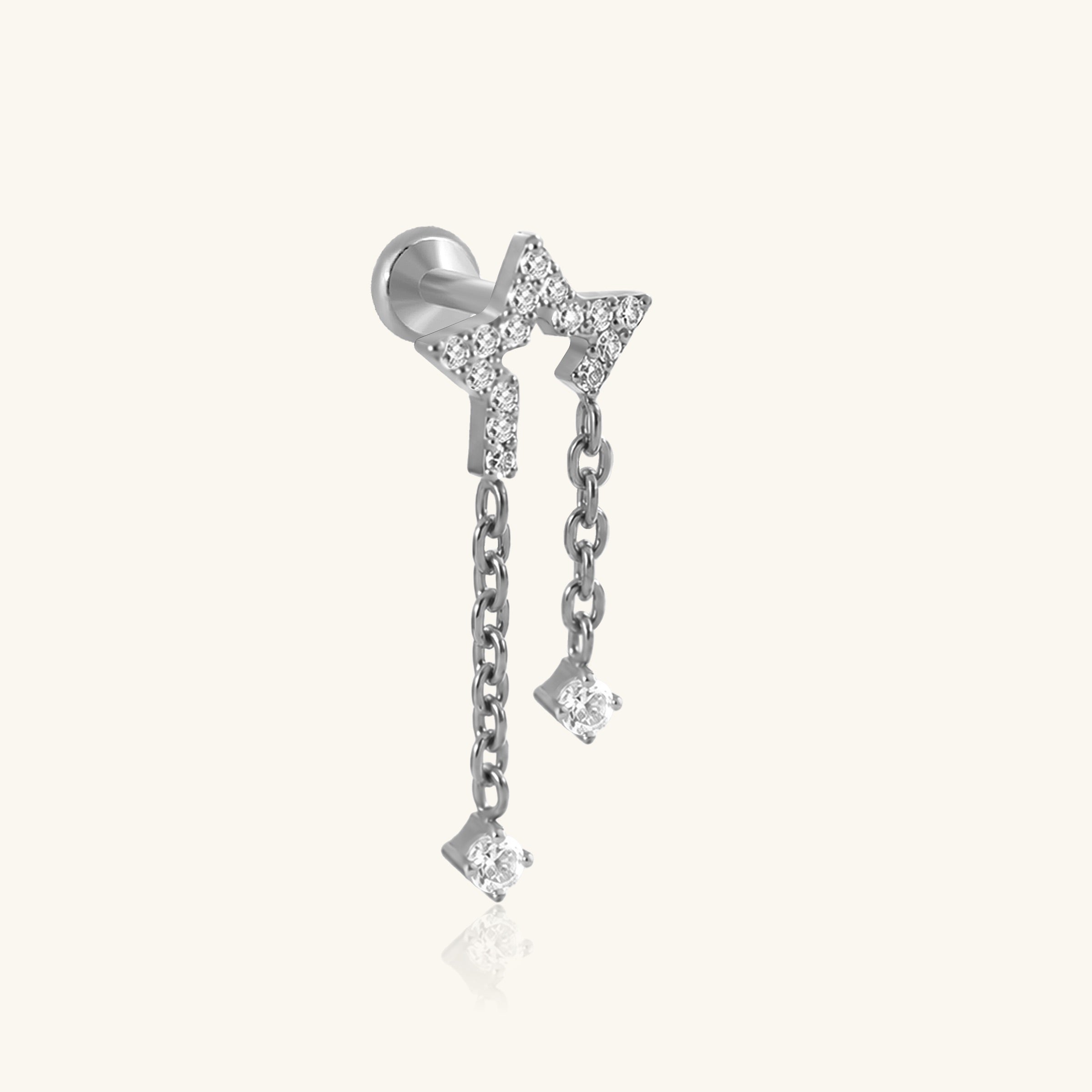 Titanium Vesta Star Stud