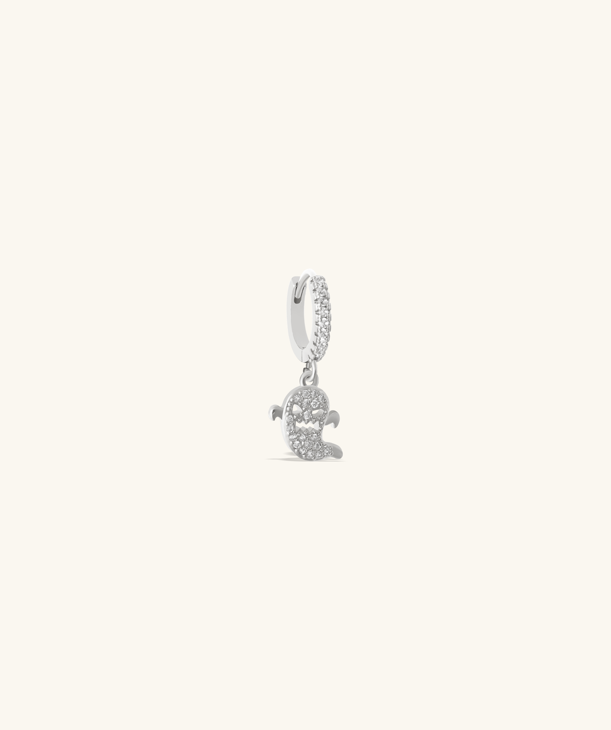 Ghost Dangle Hoop - Brass - Lobe - Oumo Jewelry