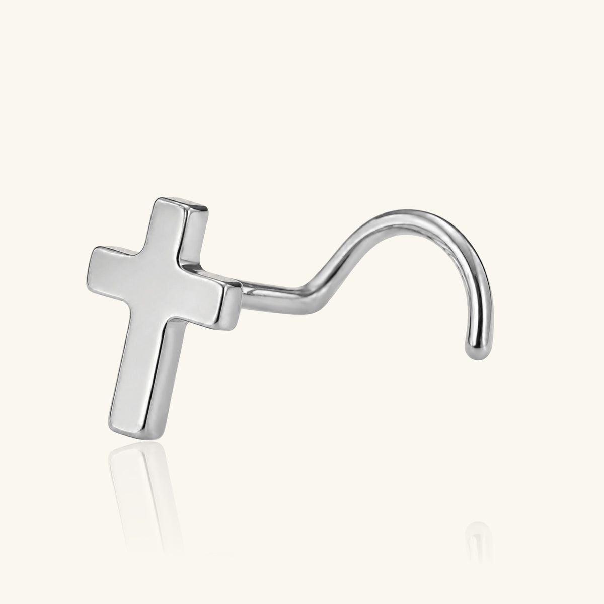 Titanium Cross Nose Stud