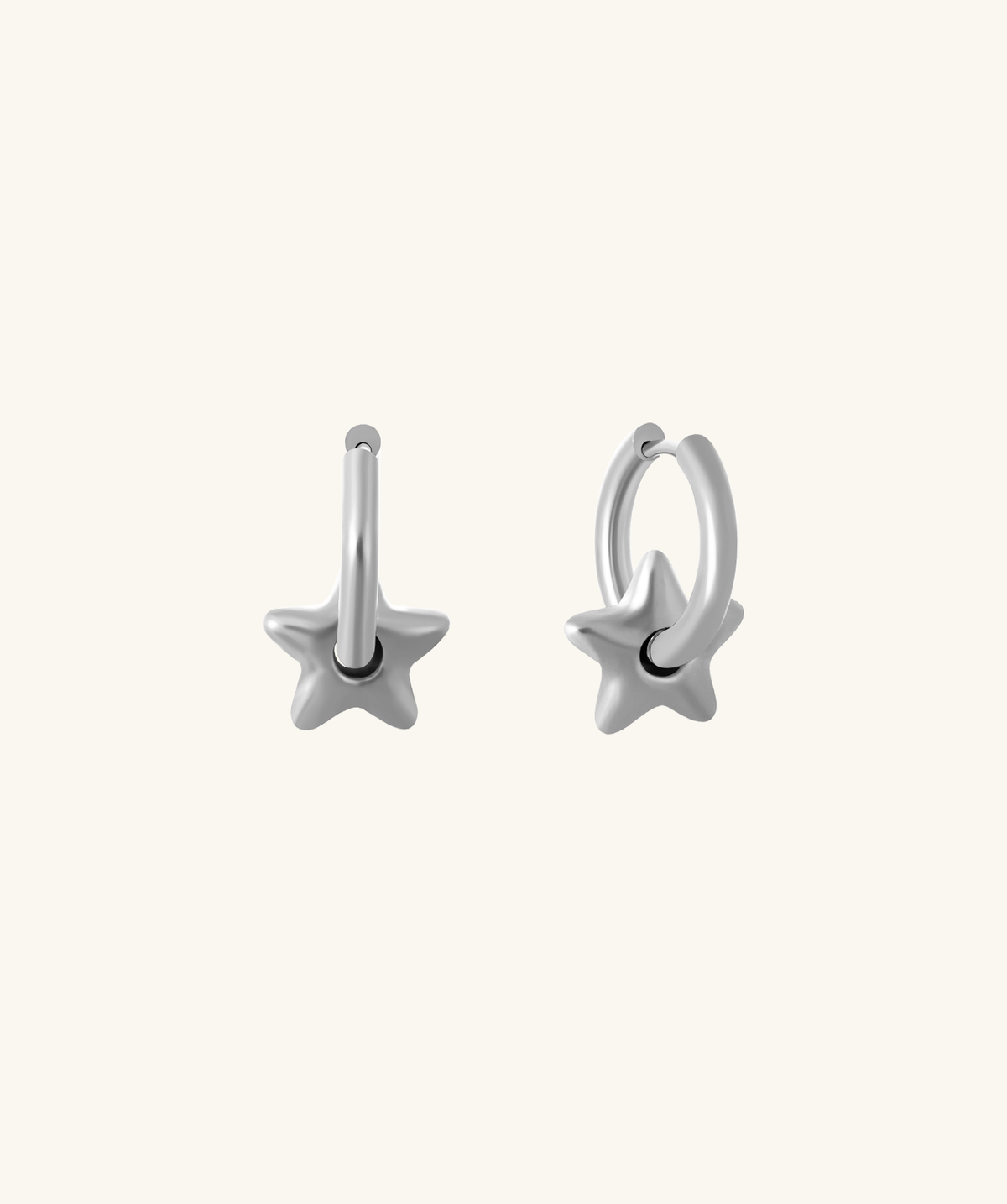 Pleated Star Drops - Stainless Steel - Oumo Jewelry
