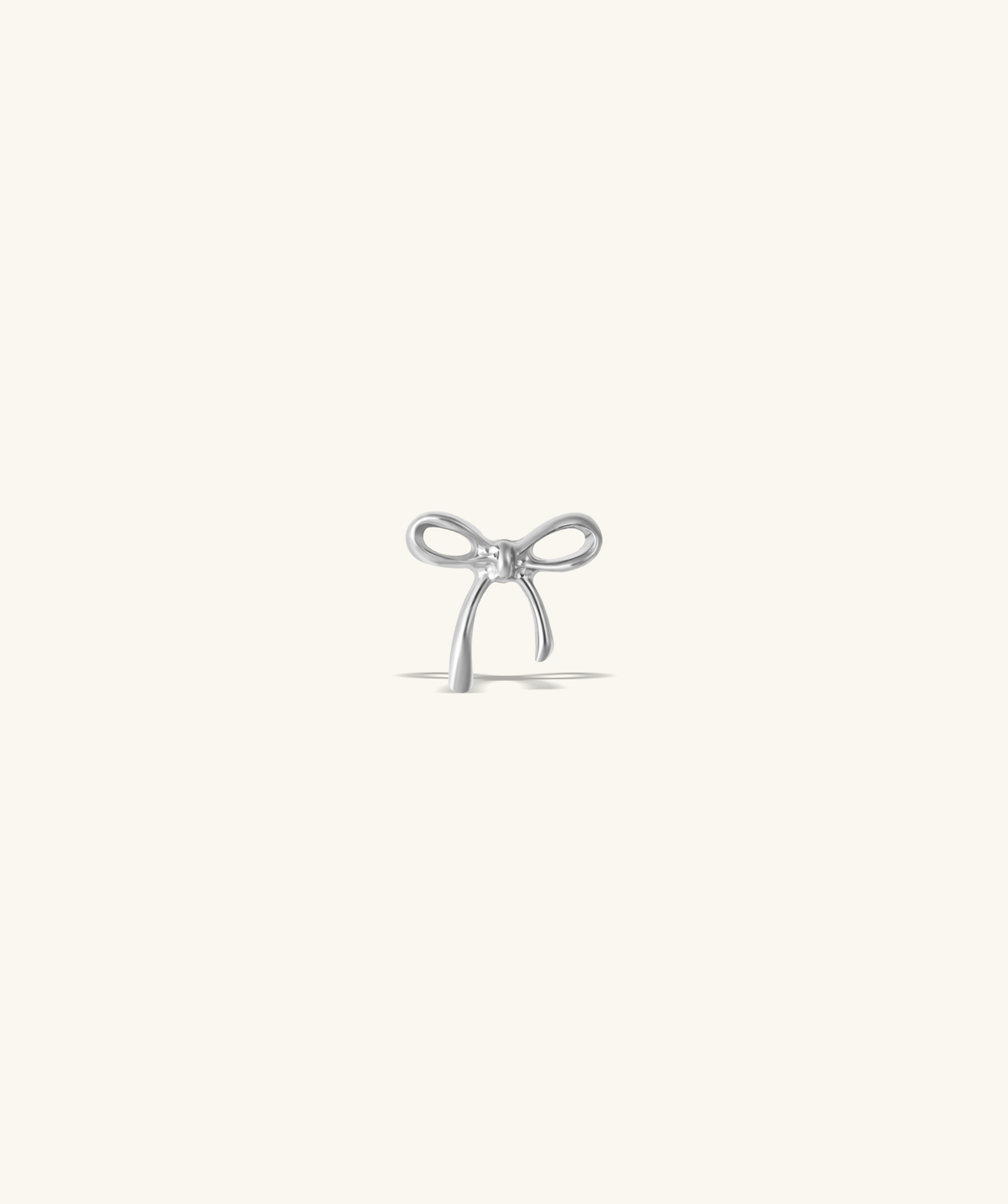 Titanium Mini Bow Stud - Titanium - Upper Lobe, Helix, Conch - Oumo Jewelry