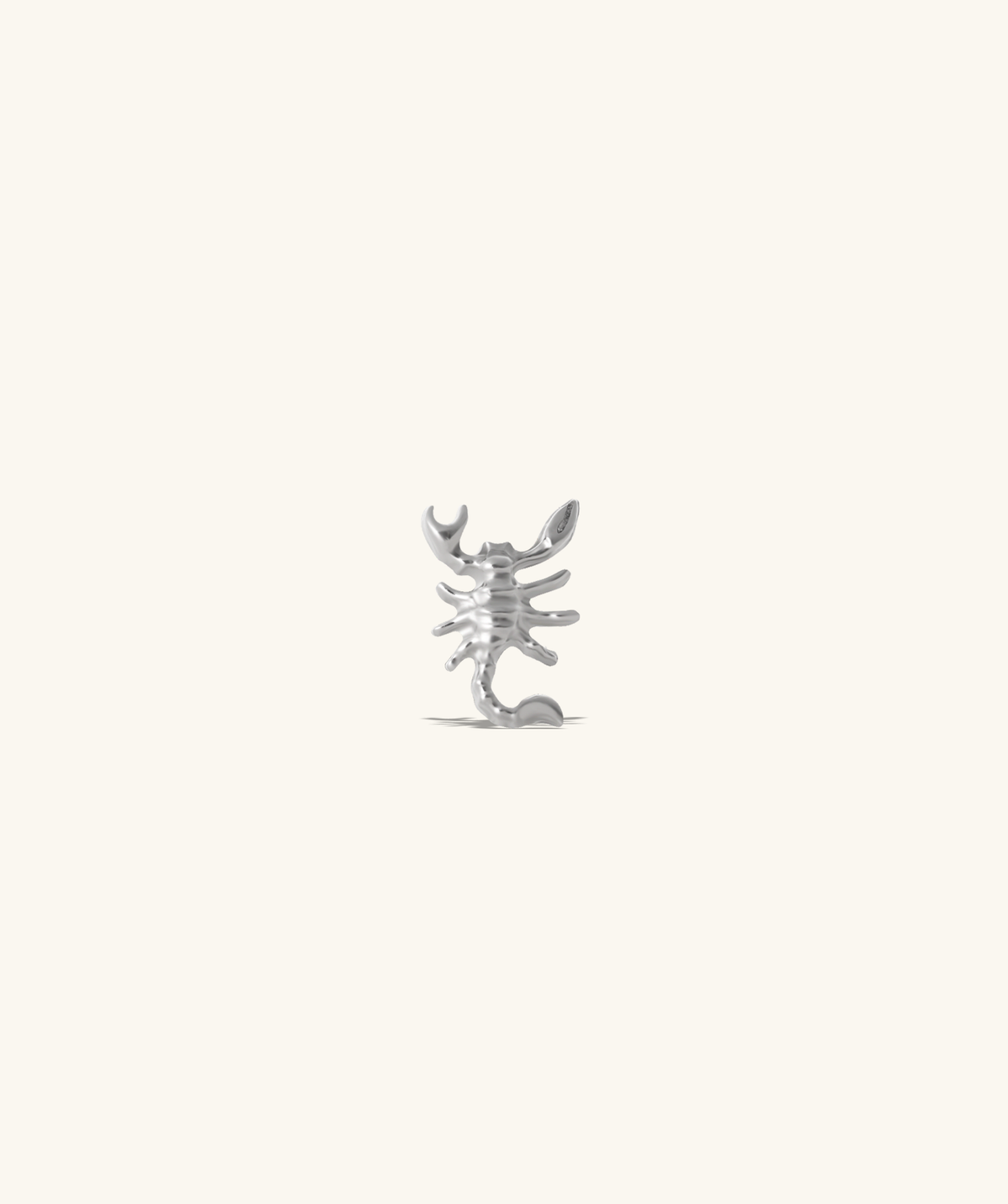 Titanium Scorpion Flatback Stud - Titanium - Upper Lobe, Conch, Flat - Oumo Jewelry