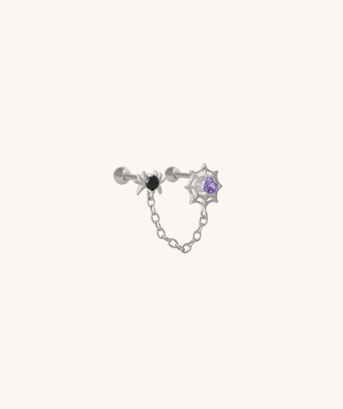 Spider & Cobweb Chain - Stainless Steel - Lobe, Upper Lobe - Oumo Jewelry