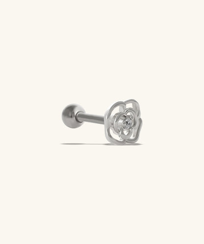 Hollow Rose Flower Stud - OumoJewelry