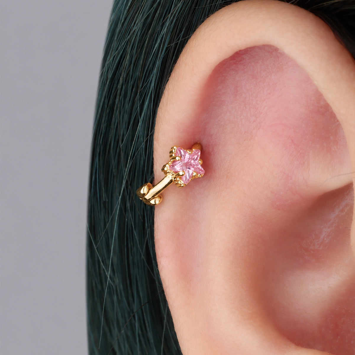Charming Star Helix Hoop