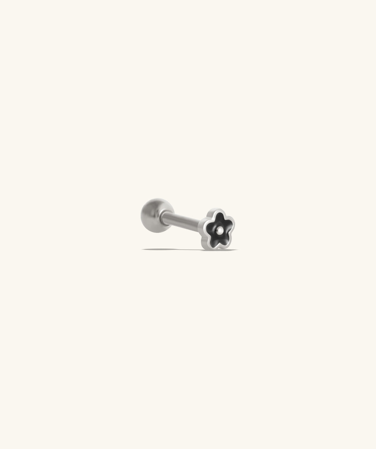 Enamel Flower Stud - Stainless Steel - Upper Lobe, Helix, Flat - Oumo Jewelry