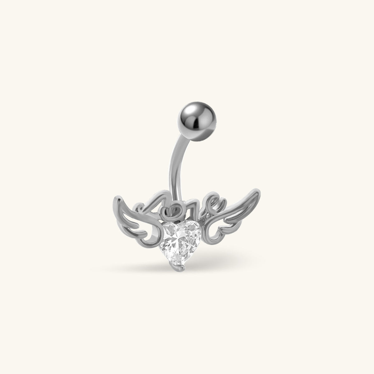Jessa Heart Belly Ring - Stainless Steel - Navel - Oumo Jewelry