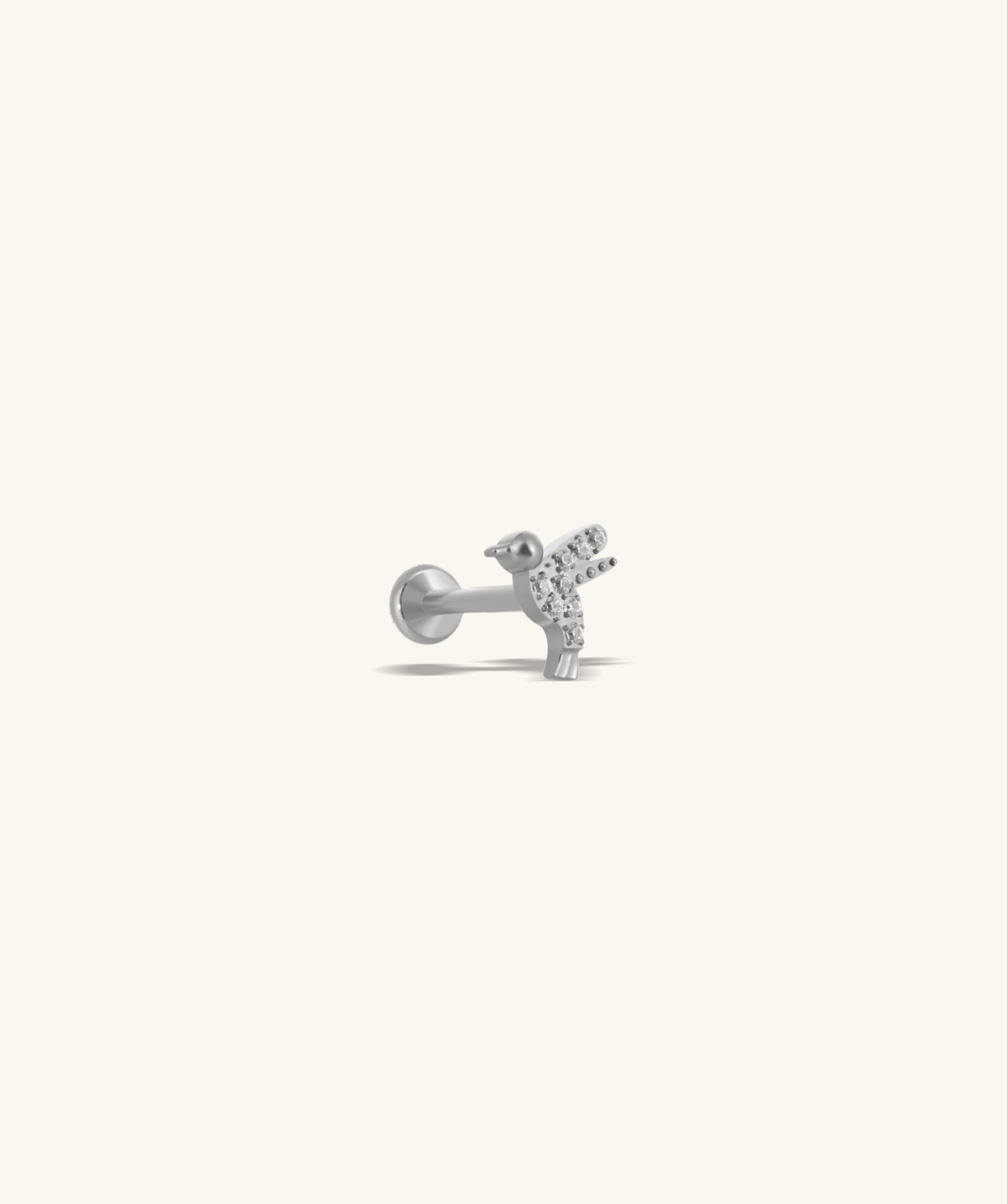 Titanium Bird Stud - Titanium - Helix, Upper Lobe, Conch - Oumo Jewelry