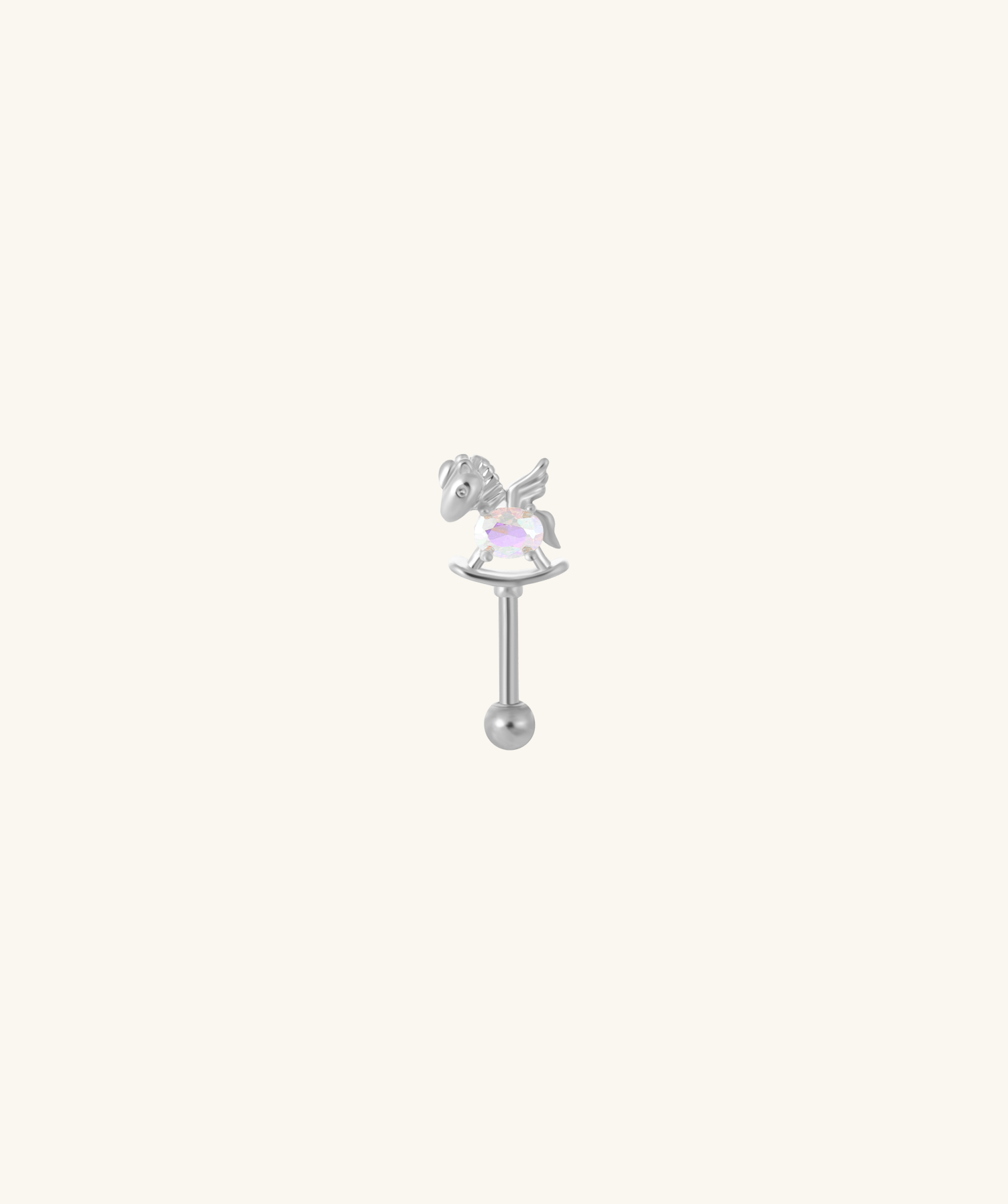 Unicorn Vertical Helix Stud - OumoJewelry