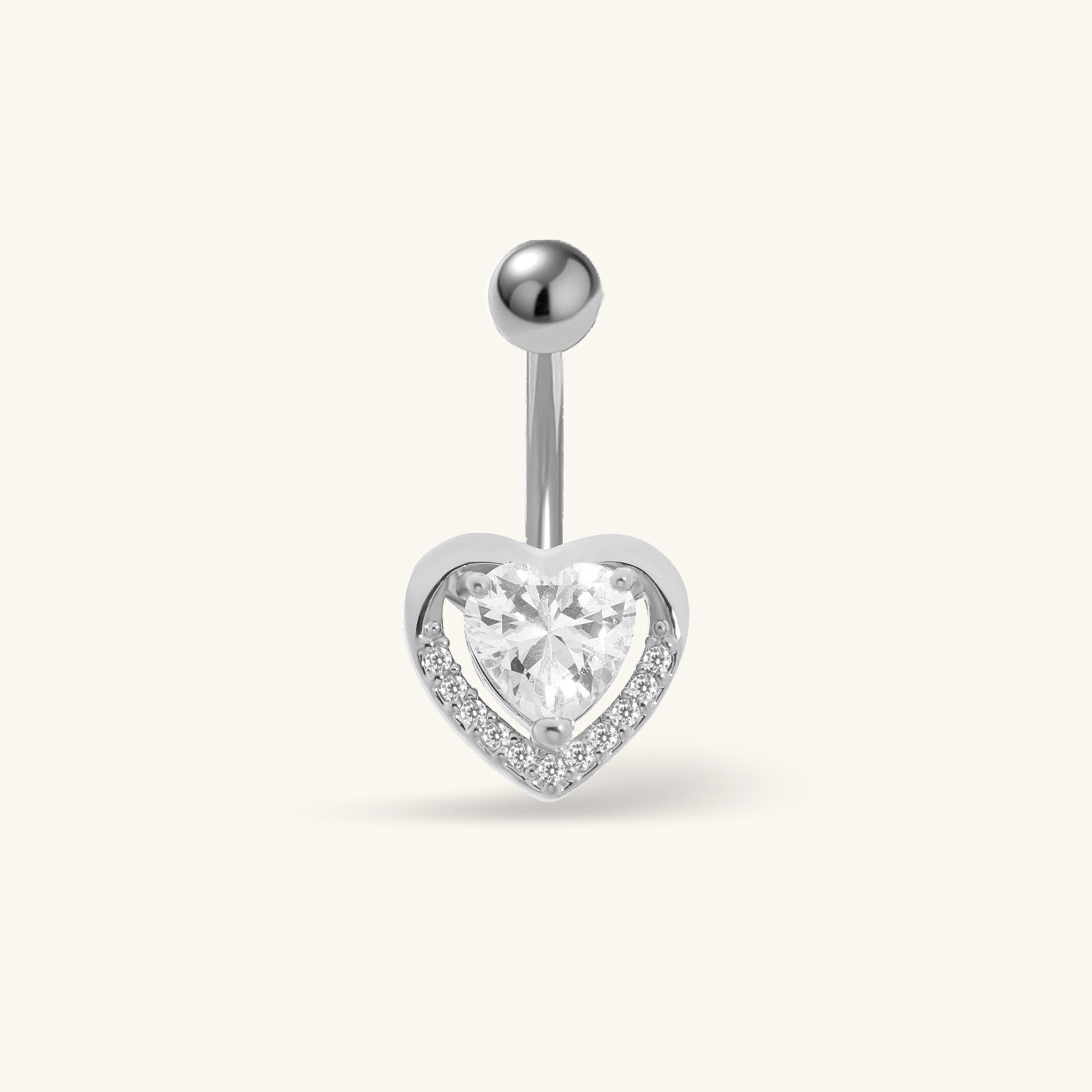 Nyra Heart Belly Ring - Oumo Jewelry