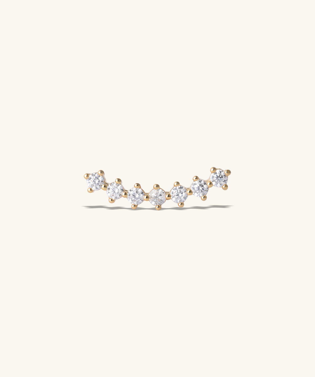Gems Flat Back Stud - Stainless Steel - Helix, Upper Lobe, Flat - Oumo Jewelry