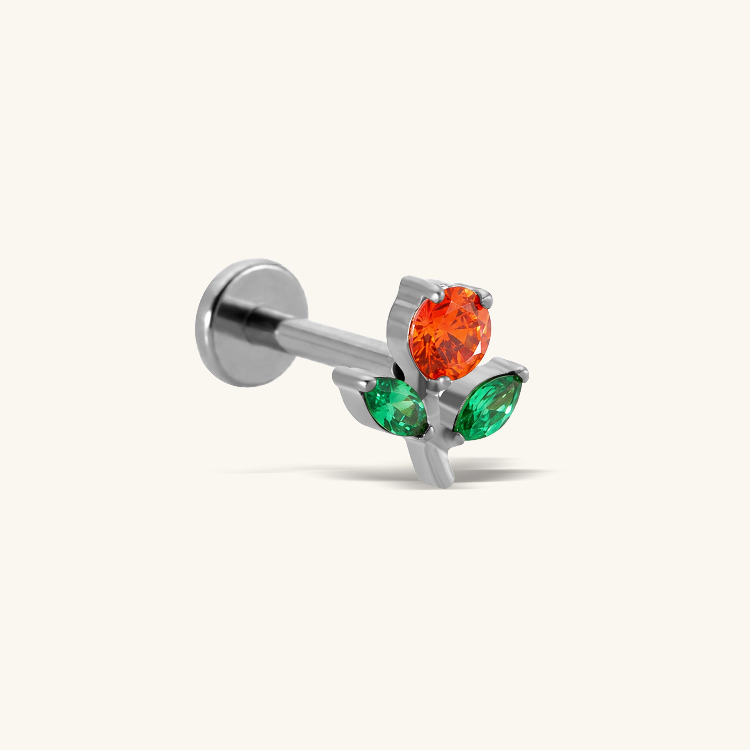 Titanium Rielle Flower Stud