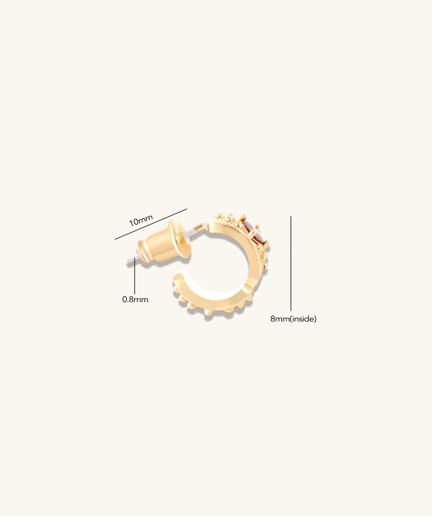 Ember Crown Hoops - OumoJewelry