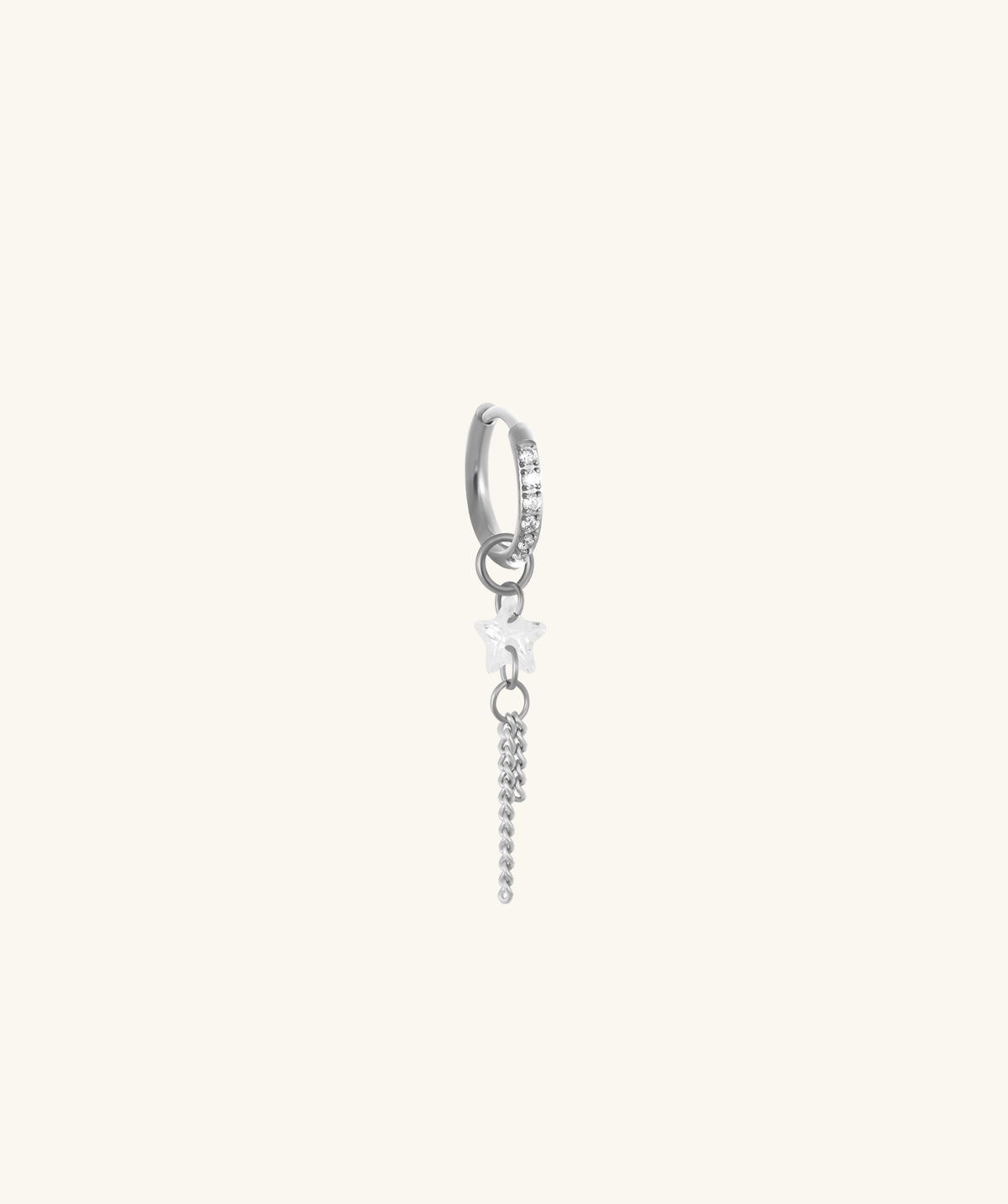 Starfall Chain Charm Hoop - Lobe, Upper Lobe - Oumo Jewelry