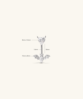 Bat Belly Ring - OumoJewelry