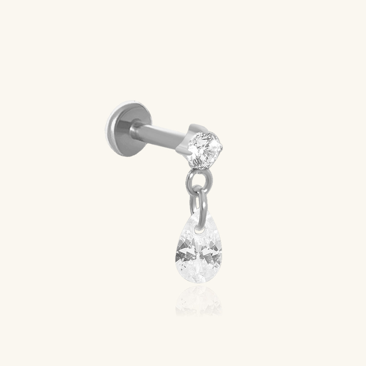 Titanium Della Stud - Titanium - Helix, Upper Lobe, Flat - Oumo Jewelry