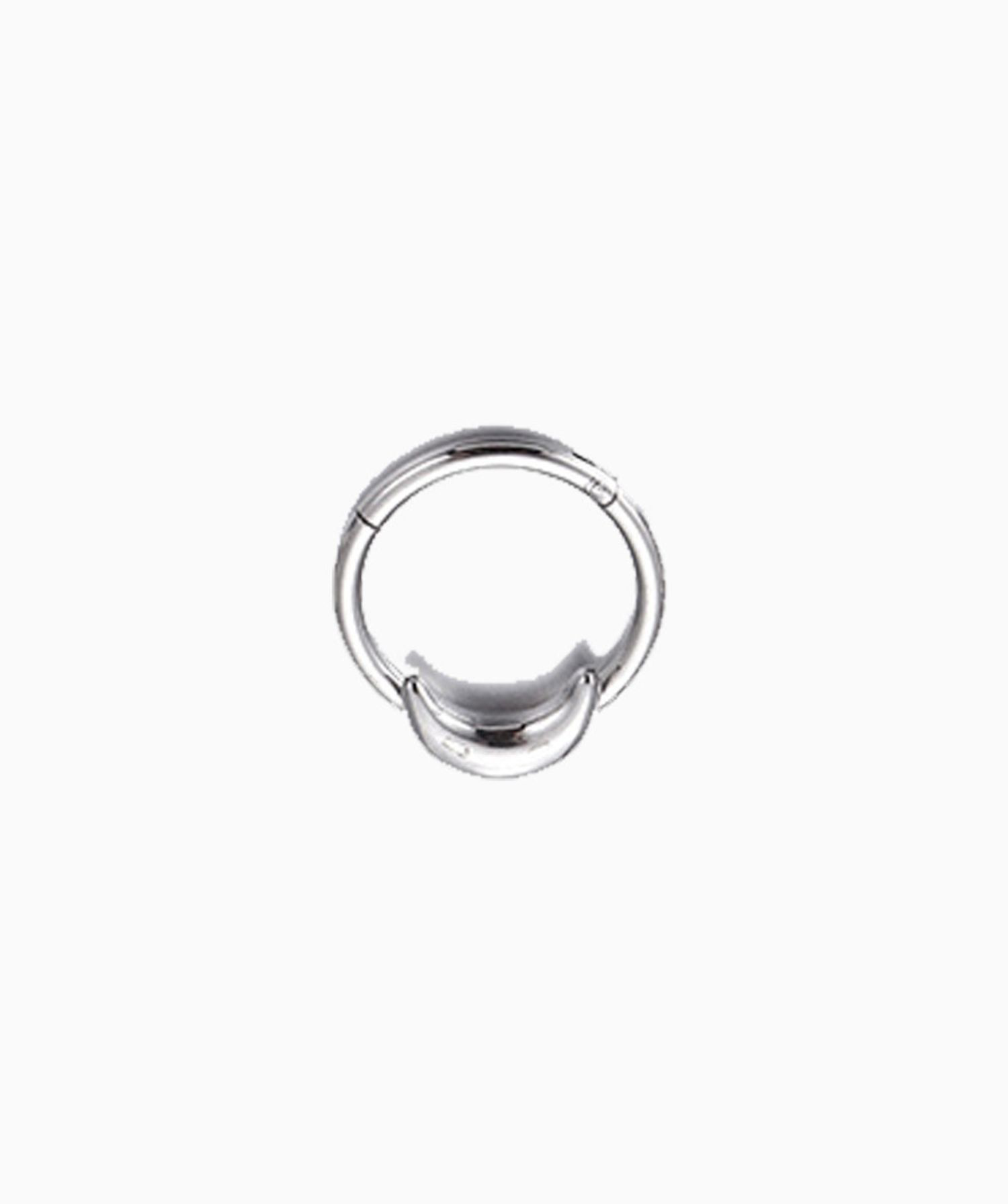 Simple Moon Clicker Hoop - OumoJewelry