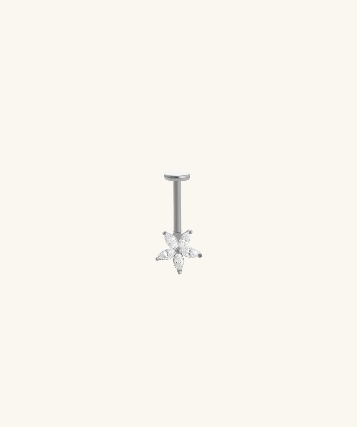 Flower Vertical Helix Stud - Stainless Steel - Vertical Helix - Oumo Jewelry
