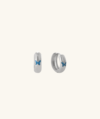 Enamel Butterfly Hoops - OumoJewelry